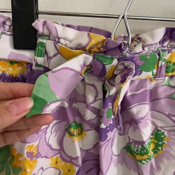 Janie and Jack Shorts Girls 2T Floral Paperbag Waist Purple Preppy Summer - Picture 4 of 7